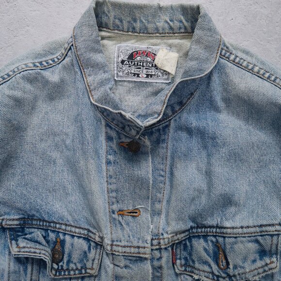 Light Wash Denim Jacket Vintage Faded Blue - Picture 2 of 4